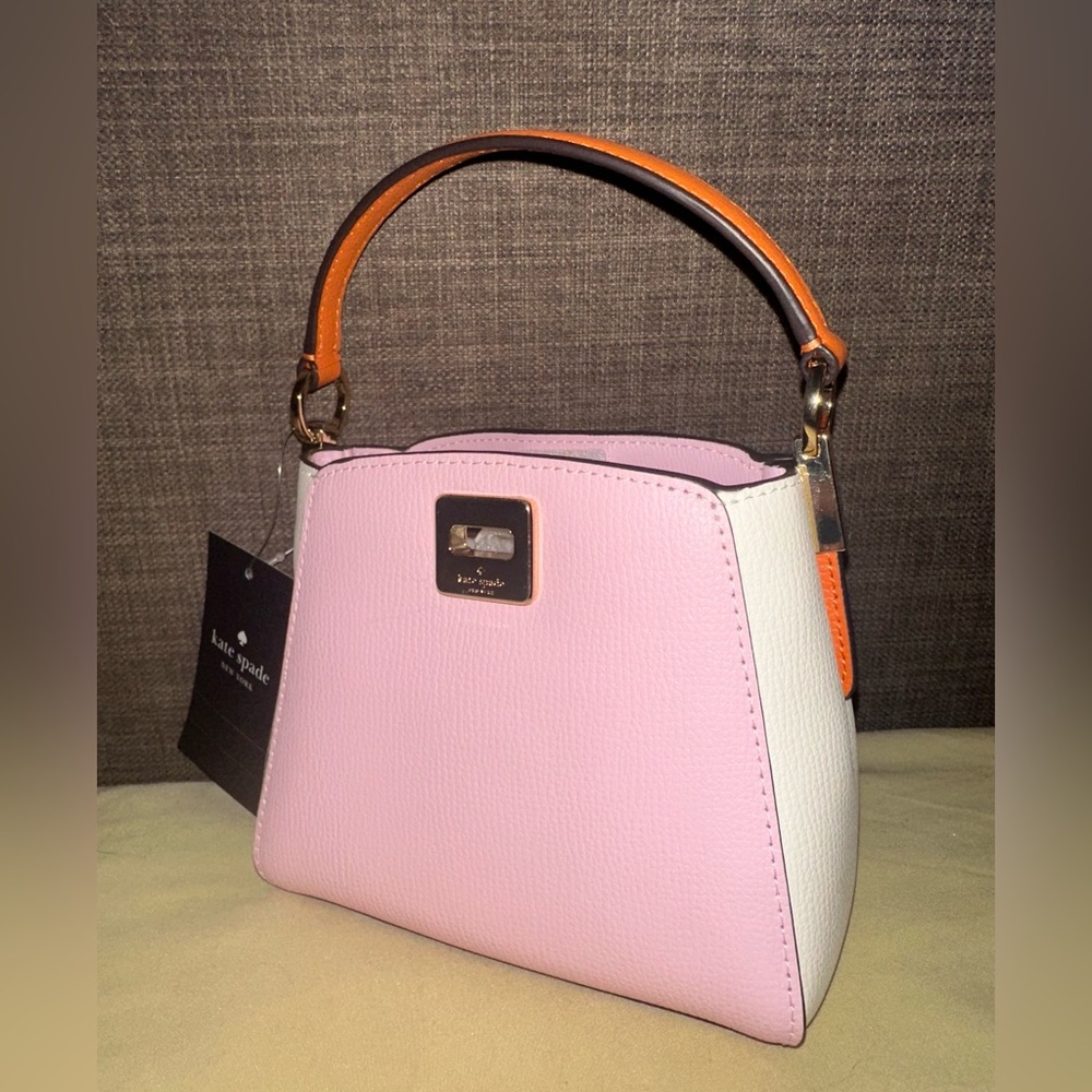 NWT! 🌸 Kate Spade Pink and White Satchel - Picture 3 of 9